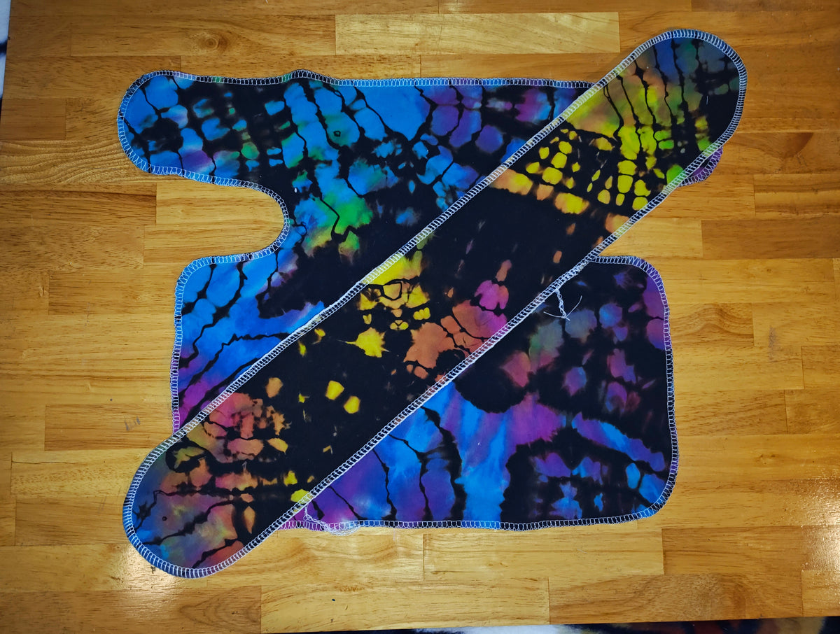 Hand dyed cotton Lycra Preflat diaper