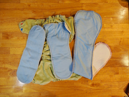 Hybrid fitted cloth diaper